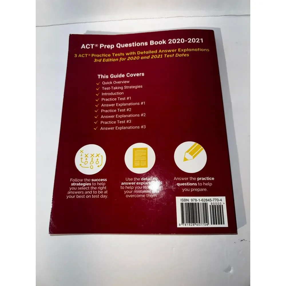 Test prep books ACT Prep questions book 2020-2021